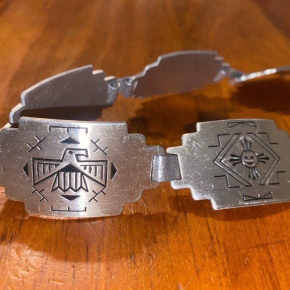 Vintage Silver Tone Encrypted Southwestern Kentucky Belt main image 12